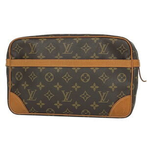 Louis Vuitton Compigne Clutch Bag Monogram Brown